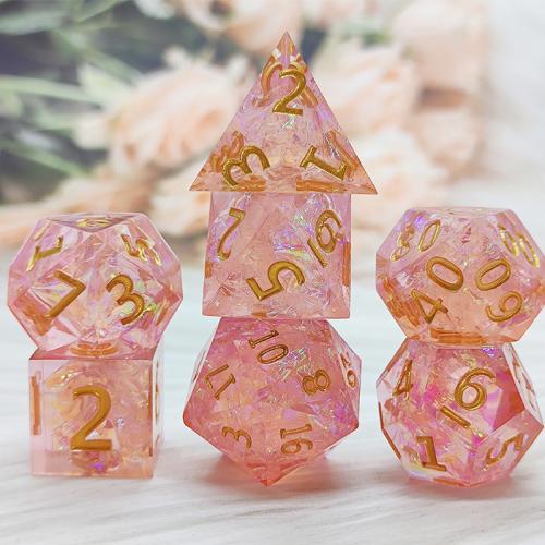 résine Dé, 7 pièces & unisexe, plus de couleurs à choisir, dice length 16-25mm, Vendu par fixé