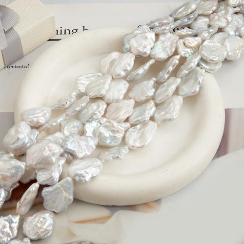 perle d'eau douce cultivée goutte, Fleur de prunier, DIY, blanc Vendu par brin[