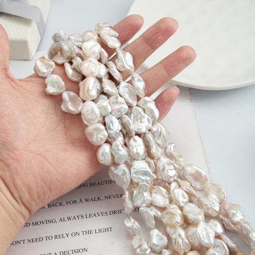 Perles nacres baroques de culture d'eau douce , perle d'eau douce cultivée, Irrégulière, DIY, blanc Vendu par brin[