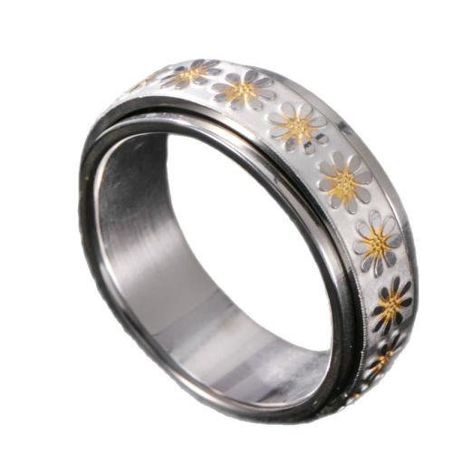Bague en acier inoxydable, Acier inoxydable 304, Placage, rotatif & normes différentes pour le choix & pour homme, couleur originale, Vendu par PC
