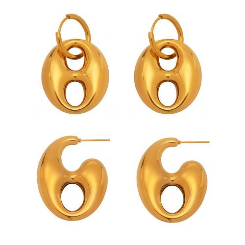 Acier inoxydable 304 Boucle d'oreille goutte, Placage, styles différents pour le choix & pour femme & creux, plus de couleurs à choisir, Vendu par paire