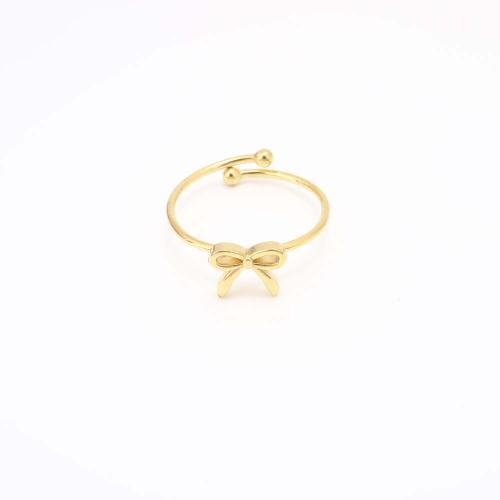 Bague en acier inoxydable, Acier inoxydable 304, bijoux de mode & pour femme, doré, Diamètre inté Environ 18mm, Vendu par PC