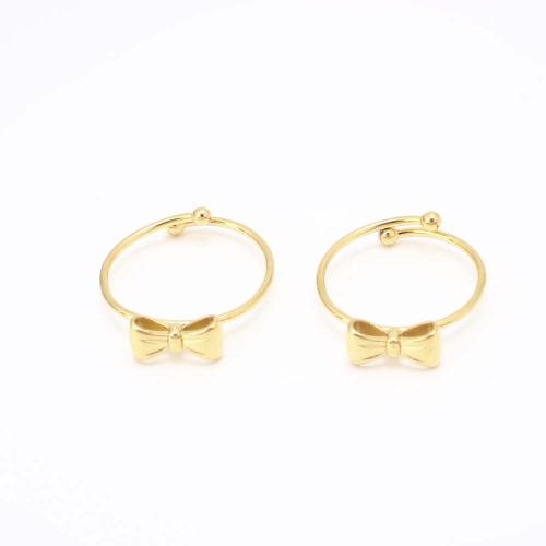 Bague en acier inoxydable, Acier inoxydable 304, bijoux de mode & pour femme, doré, Diamètre inté Environ 18mm, Vendu par PC