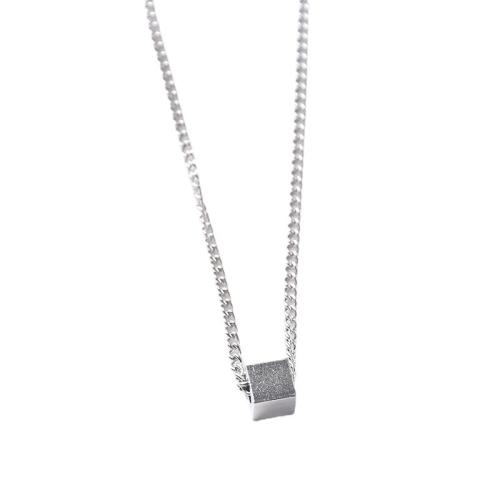 Collier de bijoux de titane, Acier titane, Carré, poli, bijoux de mode & pour homme, couleur originale Environ 60 cm, Vendu par PC