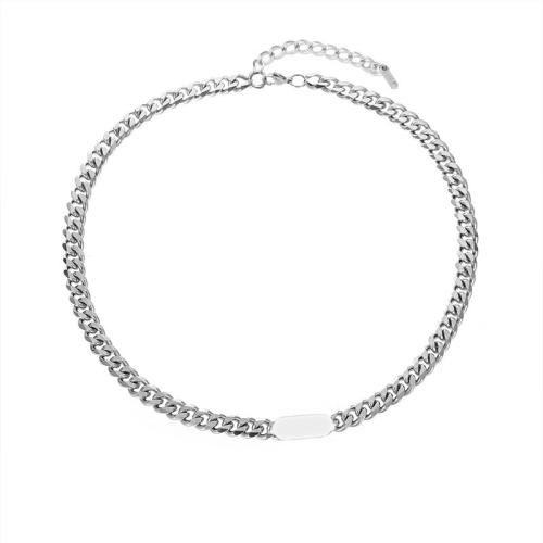 Collier de bijoux de titane, Acier titane, poli, bijoux de mode & pour homme, couleur originale, Vendu par PC