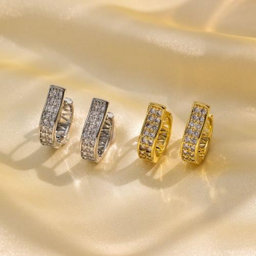 Латунь Основа для сережки, Другое покрытие, ювелирные изделия моды & Женский & со стразами, Много цветов для выбора, продается Пара