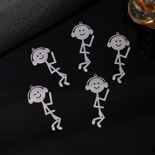 Pendentifs en acier inoxydable, Acier inoxydable 304, Placage de couleur argentée, DIY & styles différents pour le choix, plus de couleurs à choisir Vendu par sac