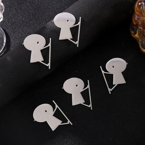 Pendentifs en acier inoxydable, Acier inoxydable 304, Placage de couleur argentée, DIY & styles différents pour le choix, plus de couleurs à choisir Vendu par sac