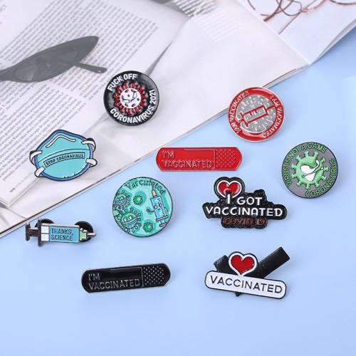 alliage de zinc broche, Placage, unisexe & styles différents pour le choix & émail, brooch length 15-50mm, Vendu par PC