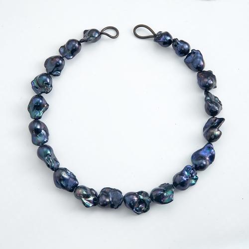 perle d'eau douce cultivée goutte, Irrégulière, DIY, noire Vendu par brin