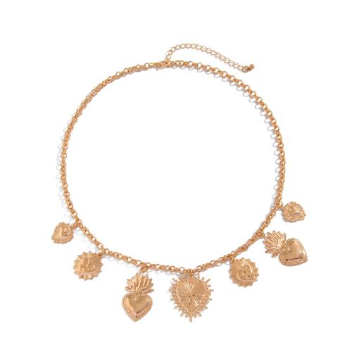 Zinklegierung Halskette, mit Eisenkette, plattiert, Modeschmuck & verschiedene Stile für Wahl & für Frau, keine, verkauft von PC[