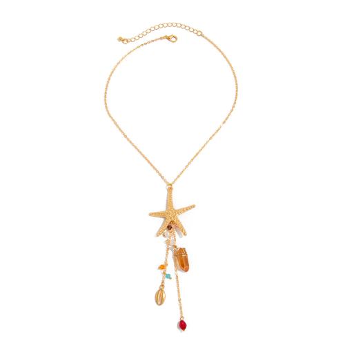 Zinklegierung Mode Schmuckset, mit Kupfer+Beschichtet+Eisen & Kristall & Kunststoff Perlen, plattiert, Modeschmuck & verschiedene Stile für Wahl & für Frau, goldfarben, verkauft von PC