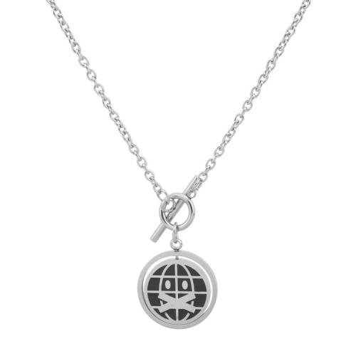 Collier de bijoux de titane, Acier titane, bijoux de mode & pour femme, couleur originale, The necklace is 60CM long, 3MM wide and the pendant is 25MM wide, Vendu par PC