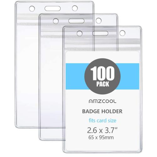 PVC Plastic Card Holder, Rectangle, Unisex & waterproof, clear 