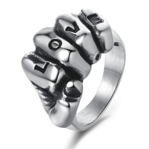 Acier inoxydable 304 bague, main, normes différentes pour le choix & pour homme & noircir, couleur originale Vendu par PC