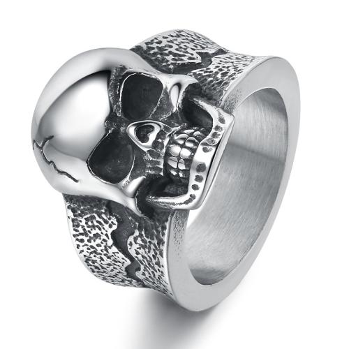 Acier inoxydable 304 bague, crane, normes différentes pour le choix & pour homme & noircir, couleur originale Vendu par PC