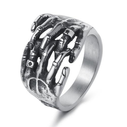 Acier inoxydable 304 bague, main, normes différentes pour le choix & pour homme & noircir, couleur originale Vendu par PC