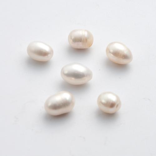 Perles nacres sans trou de culture d'eau douce, perle d'eau douce cultivée, Irrégulière, aucun trou, blanc Vendu par PC