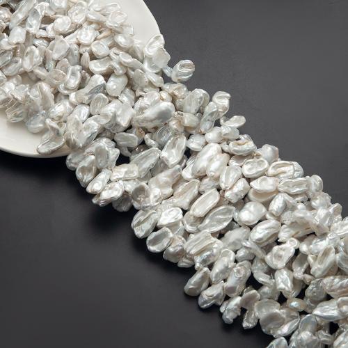 Perles nacres baroques de culture d'eau douce , perle d'eau douce cultivée, DIY, blanc Vendu par PC