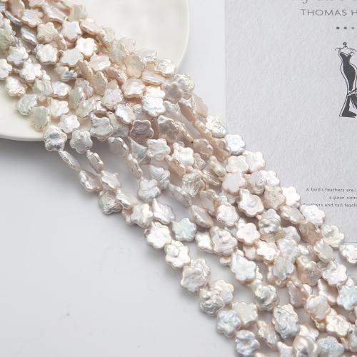 perle d'eau douce cultivée goutte, Fleur de prunier, DIY, blanc Diamètre inté Environ 60mm, Vendu par PC