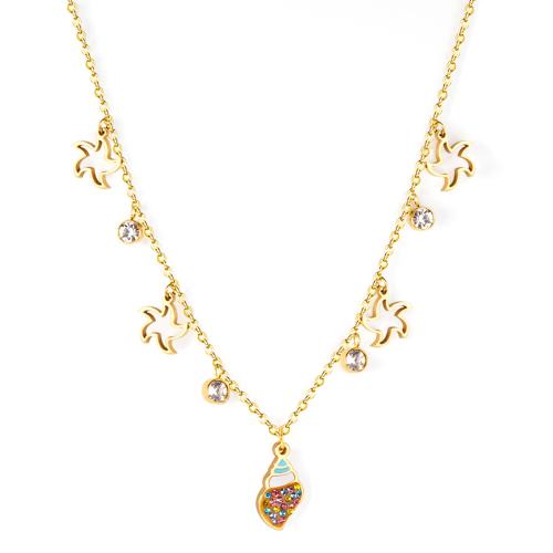 Bijoux strass en acier inoxydable Set, Acier inoxydable 304, Placage de couleur d'or, styles différents pour le choix & pour femme & émail & avec strass, Vendu par PC