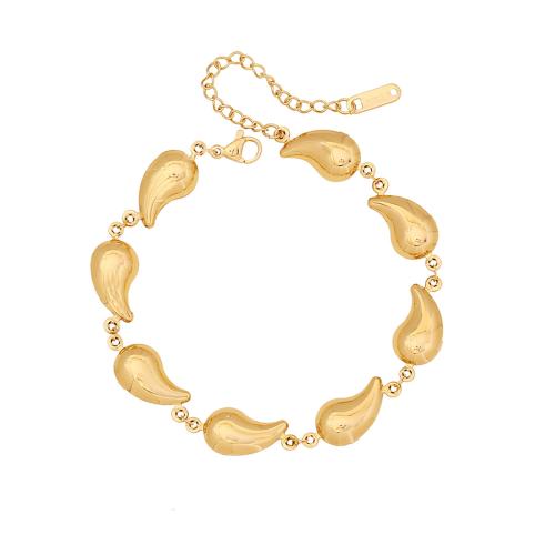 Acier inoxydable 304 bracelet, Placage, bijoux de mode & styles différents pour le choix & pour femme, doré, Vendu par PC[