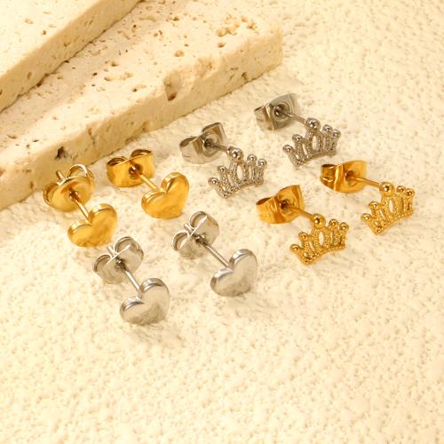 Boucle en acier inoxydable, Acier inoxydable 304, Placage, bijoux de mode & styles différents pour le choix & pour femme, plus de couleurs à choisir, Vendu par paire