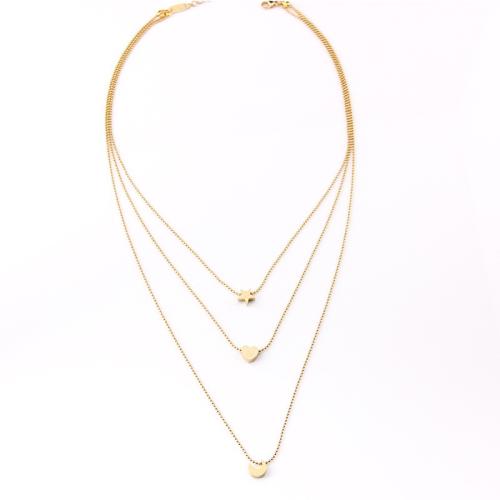 Collier de mode Multi couche, laiton, Placage, bijoux de mode & pour femme & émail, plus de couleurs à choisir, Vendu par PC