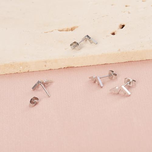 Acier inoxydable 304 boucle d oreille dormeuse, Placage de couleur argentée, bijoux de mode, plus de couleurs à choisir, Vendu par paire