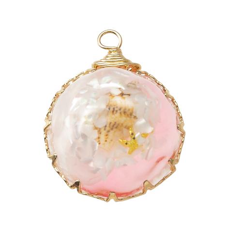 Pendentifs en Résine laiton , avec résine, Placage, DIY & autocollant époxyde, plus de couleurs à choisir Vendu par PC