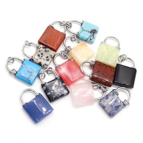 Pendentif bijoux de pierre gemme, avec alliage de zinc, cadnas, Placage, DIY, plus de couleurs à choisir Vendu par PC