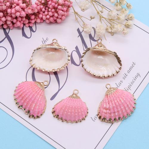 Zinc Alloy Shell Pendants, with Zinc Alloy, plated, DIY 