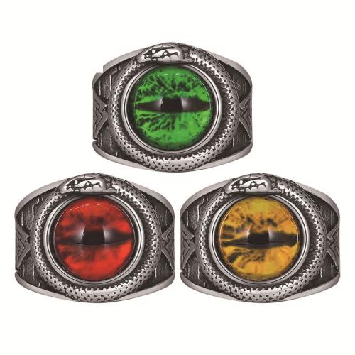 304 Stainless Steel Finger Ring, with Resin & for man & blacken US Ring 