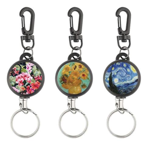 ABS Plastic Key Clasp, with Tiger Tail Wire, stretchable & Unisex Random Color 