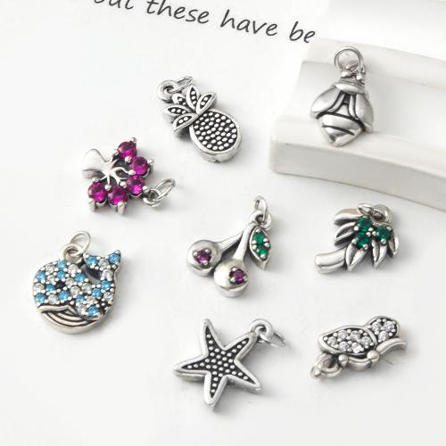 Cubique Pendentif en laiton zircon pavent, Placage, bijoux de mode & pavé de micro zircon, plus de couleurs à choisir, protéger l'environnement, sans nickel, plomb et cadmium Vendu par PC