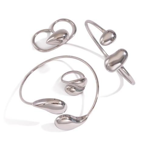 Parures de bijoux en acier inoxydable, Acier inoxydable 304, Placage, bijoux de mode & styles différents pour le choix & pour femme, couleur originale, Vendu par PC