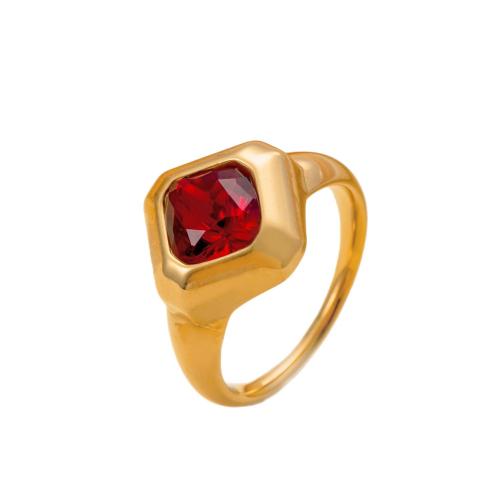 Pierre précieuse bague en acier inoxydable, Acier inoxydable 304, avec Pierre naturelle, Placage de couleur d'or, bijoux de mode & unisexe & normes différentes pour le choix, plus de couleurs à choisir, Vendu par PC