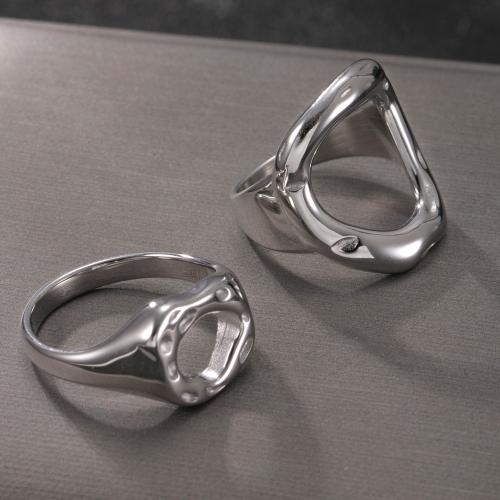 Bague en acier inoxydable, Acier inoxydable 304, Placage, bijoux de mode & unisexe & styles différents pour le choix & creux, couleur originale Vendu par PC