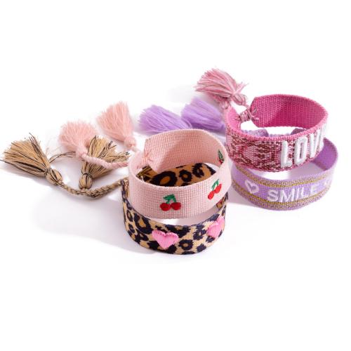 Laine cordon Bracelet, tissu, tricoter, bijoux de mode & styles différents pour le choix & pour femme, Vendu par PC