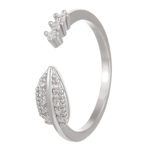 Rhinestone Zinc Alloy Finger Ring, plated, fashion jewelry & for woman & with rhinestone 