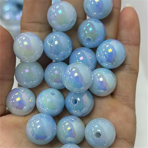 Plating Acrylic Beads, Round, plated, DIY 16mm 