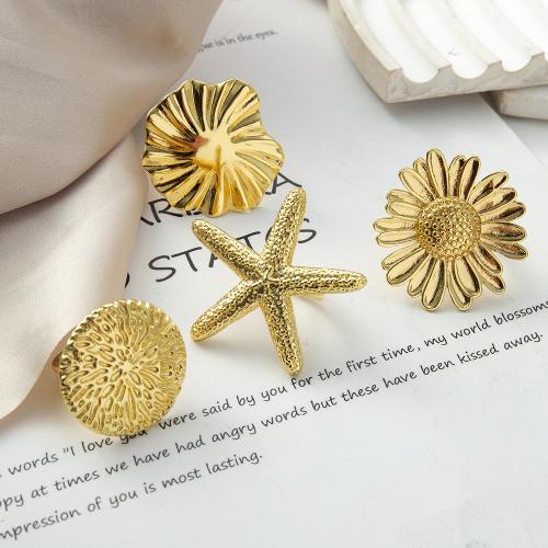 Messing Fingerring, plattiert, Modeschmuck, goldfarben, frei von Nickel, Blei & Kadmium, 42x39.39x22mm, verkauft von PC