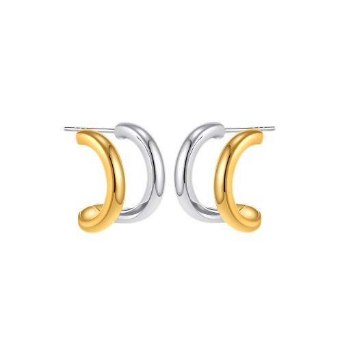 Латуни Стад Серьги, Латунь, Другое покрытие, разные стили для выбора & Женский & двухцветный, продается Пара