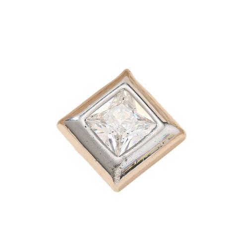Pendentifs en acier inoxydable zircons cubiques, Acier inoxydable 304, cadre, Placage, DIY & pavé de micro zircon, plus de couleurs à choisir, Vendu par PC