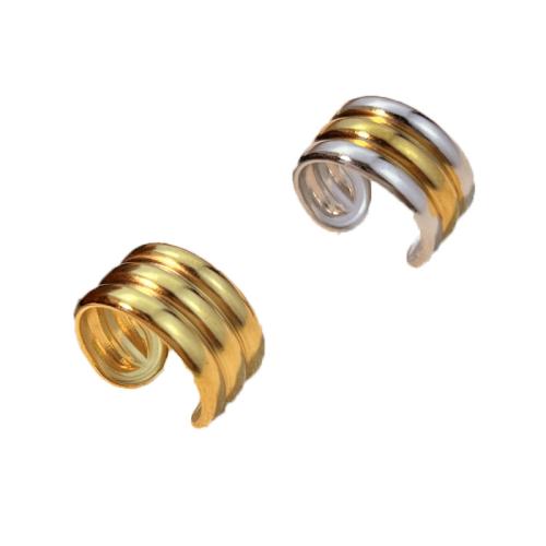 Acier inoxydable 304 Cuff Bague, Placage, bijoux de mode & unisexe, plus de couleurs à choisir, Vendu par PC