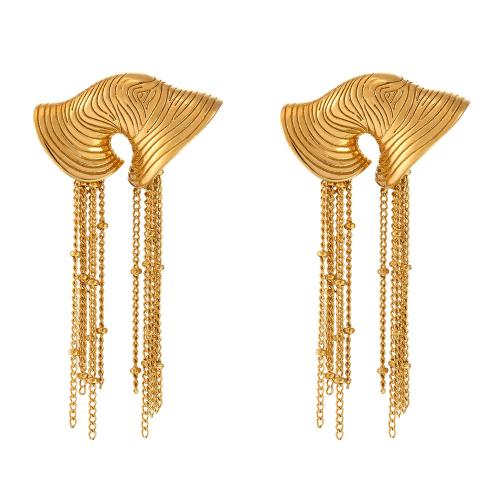 Boucle d'oreille de gland de mode, Acier inoxydable 304, Placage, bijoux de mode & pour femme, plus de couleurs à choisir, Vendu par paire