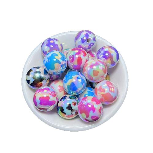 Acrylic Beads, Round, plated, DIY 16mm 