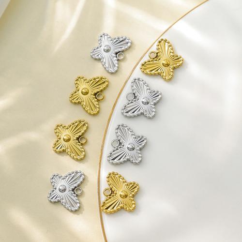 Pendentifs d'animaux en acier inoxydable , Acier inoxydable 304, papillon, Placage, DIY, plus de couleurs à choisir Vendu par sac
