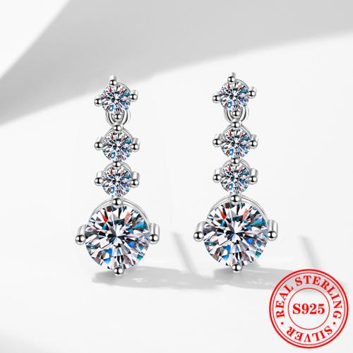 925 пробы Сережка, покрытый платиной, различные материалы для выбора & инкрустированное микро кубического циркония & Женский продается Пара