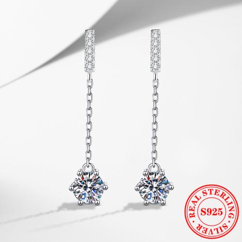 925 пробы Сережка, покрытый платиной, различные материалы для выбора & инкрустированное микро кубического циркония & Женский продается Пара